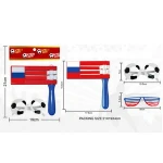 Sport soccer fans cheer plastic rattle noise maker with glasses