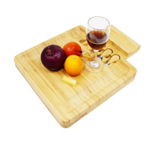 Square Bamboo Cheese Board With Knives Bamboo Cheese Board With Drawer Square Cheese Cutting Board