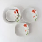 square salad bowl factory customized ceramic salad bowl
