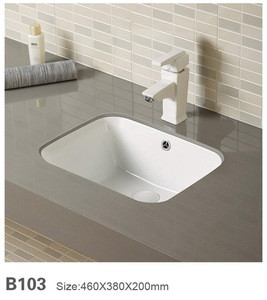 square under counter sanitary ware bathroom ceramic cabinet sinks counter basin B103