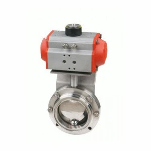 Stainless steel Body 4 inch High Performance Pneumatic Butterfly Valve
