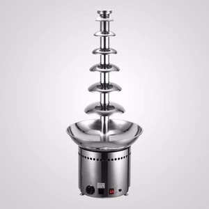 Stainless Steel Commercial Electric 39" 7-Tier Party Chocolate Fondue Fountain