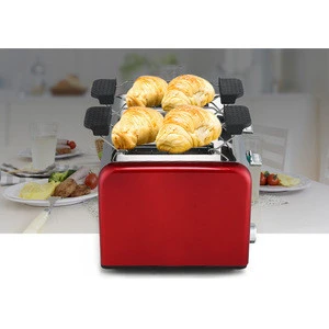 Stainless Steel  Defrost Household Mini 4 Slice Pop Up  Bread Toaster