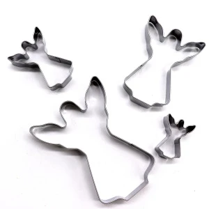 Stainless Steel High Quality 4Pcs Christmas Angel Shaped Cookie Biscuit Cutter Set Baking Tools