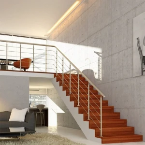 Stainless Steel Indoor Metal Balustrade Staircase Tube Stainless Steel Railing Systems