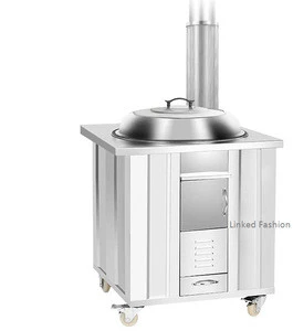 stainless steel outdoor wood fired  cooking ovens camping stove wood burning