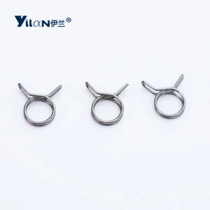 Stainless steel pipe clamp for automobile tubing