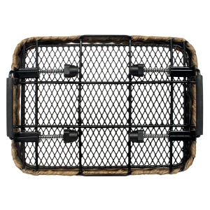 Stainless steel wire black mesh bicycle basket steel wire bike basket