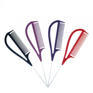 Steel Pin Tail Comb Plastic Hairdressing Pick Dyeing anti-static Hairdressing Salon hairdressing tools