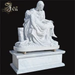 stone carving marble virgin a mourns chirst statue sculpture