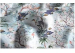 Summer thin digital printing ramie cloth high-end small floral cotton linen fabric skirt linen  fabric-002