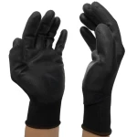 Super dexterity Palm Coated Nylon PU Gloves Polyurethane Palm Fit Safety work Gloves for assembly electronic garden industry