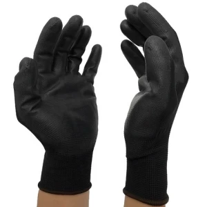 Super dexterity Palm Coated Nylon PU Gloves Polyurethane Palm Fit Safety work Gloves for assembly electronic garden industry