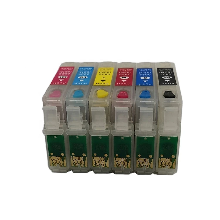 T0821-6 compatible ink cartridge for epson Reilling inkjet printer Cartridge for epson  R390/RX590/R295