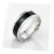 Import Temperature sensing Male Metal Silver Ring Black Gold Plated Titanium 316L Stainless Steel Men&#39;s Rings from China