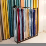 Textile fabric curtain floor standing storage rack fabric sample color card stand scarf shop display rack