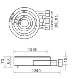 The most popular Iron Cast Gas Burner Cookware 3 Rings Gas Furnace Cooktop Parts JINZAO-B120