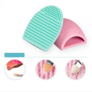 Thicken Custom Eco-friendly silicone makeup brush cleaner and dryer Egg shape Make up Brush cleaning pad Make Up Brushes Tool