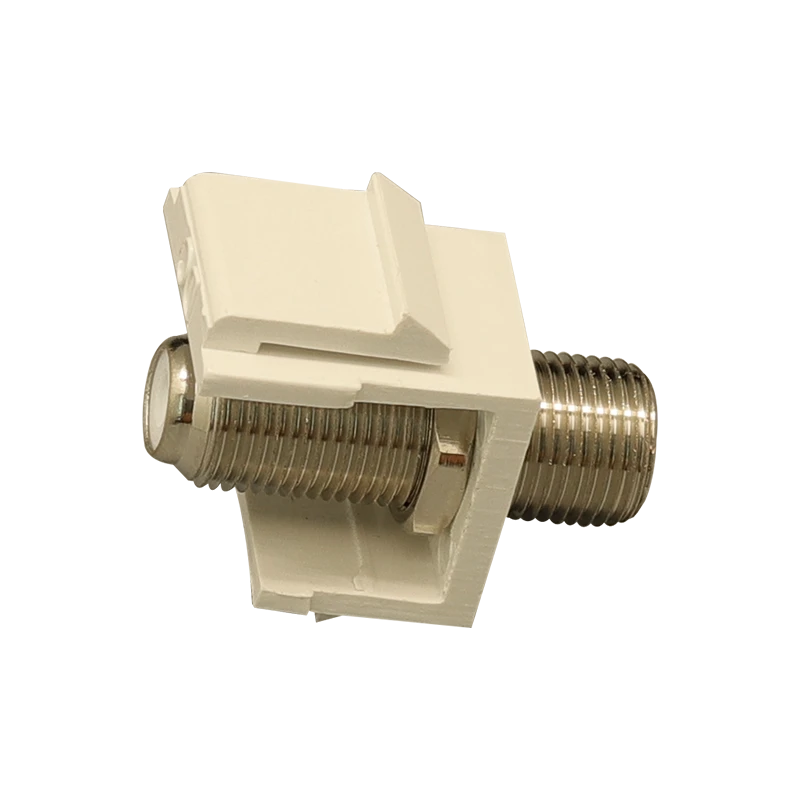 threaded F-Type connector for in-wall connection