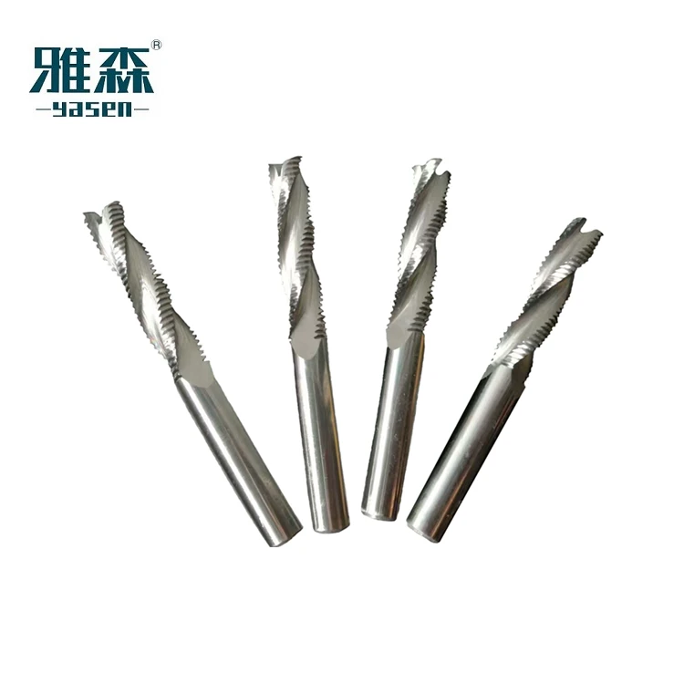 Three flutes mdf roughing cnc carbide end mill cutters