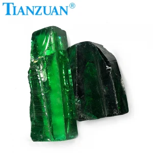 Tianzuan green rough cubic zirconia Raw Material stone