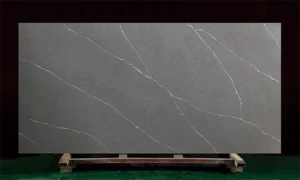 TMZ Grey Quartz in Artificial Slabs Stone for Kitchen & Vanity Countertops