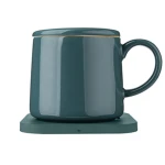 Top sellers 2021 amazon usb electronic desktop ceramic coffee mug cup warmer with heating