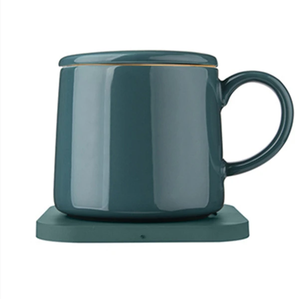 Top sellers 2021 amazon usb electronic desktop ceramic coffee mug cup warmer with heating