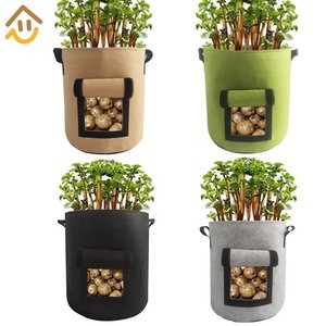 Top selling Factory custom greenhouse flowerpot potato planting bag with handle