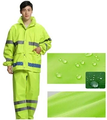 Top Selling PVC Reflective Cheap Construction Rain Coats Suit for Adults