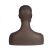 Import Training  Female mannequin head With Shoulders Busts Dark Skin Brown Head For Display from China