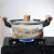 Import transparent heat resistant round pyrex glass casserole soup cooking pot with wooden handles from China