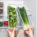 Transparent Plastic food Storage Tank Grain Sealing Containers Kitchen Silicone Oatmeal Jars pantry organizer fridge bins
