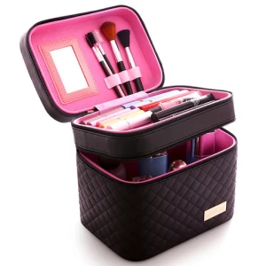 Travel Makeup Large Cosmetic Bag Make Up Case Organizer for Women and Girls
