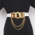 Import TWOTWINSTYLE Waist Sweat Belt Women PU Patchwork Chain Hollow Out Adjustable Streetwear from China