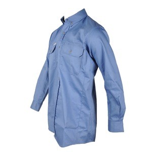 UL CERTIFIEDButton closure Flame Resistant FR Shirt - 100% C - Light Weight-7 oz minimal shrinkage maximum comfort