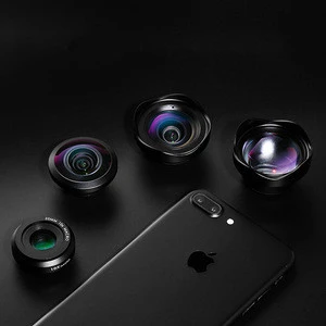 Ulanzi Aluminum Clip 238 Degree Fisheye Lens 0.2X Full Frame Wide Angle Phone Camera Lens Professional HD Lenses For iPhone X 6s
