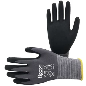 Ultra Thin 18G Knitting Technology Work Glove Water and Oil Repellent Palm Large Safety Gloves
