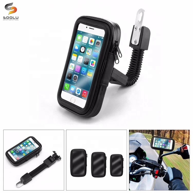 Universal Waterproof Motorcycle Bike Scooter Mobile Phone Holder for iPhone8 7 Samsung Support 4.7-6.3 Inch