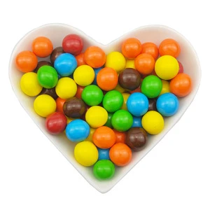 Various personalized packaging and bulk packing Halal multi-color crispy rainbow sugar coated Chocolate beans