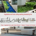 vegetable and fruit processing machine/Leafy vegetables and fruits cutting washing dewatering line