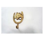 Vintage Brass Horse Shape Wall Double Hooks for hanging Plants