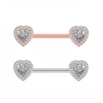 VRIUA Zircon Crystal Nipple Piercing Bar Set Tongue Piercing Barbell Bulk Nipple Rings Jewelry Lot Tongue Ring Jewellery