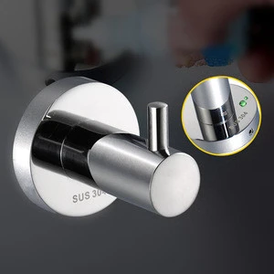 Wall Mount Stainless Steel Bathroom Towel Robe Metal Suction Cup Hooks Clothes Hanger coat Hooks