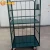 Import Warehouse 4 sided wheel logistic heavy duty industrial large rolling metal wire storage container trolley from China