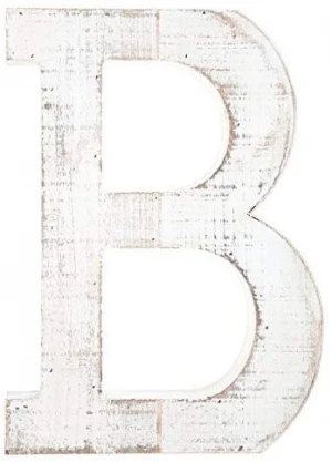washed white Distressed White Alphabet Wall decor Free Standing Monogram Letter
