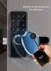 Waterproof NFC Security Keyless Electric Fingerprint Digital Wooden Smart Door Lock with Door Handle