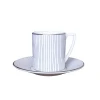 WEDG* Ceramic italian espresso cups Platinum Inlay luxury coffee cups and saucers porcelain tea set