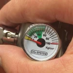 Well designed 1inch paintball 315bar mini air pressure gauge