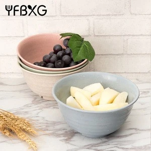 Wheat Fiber Biodegradable Bowls Disposable Salad Used Bowl Plastic Bowls For Soup And Noodles Bamboo Fiber
